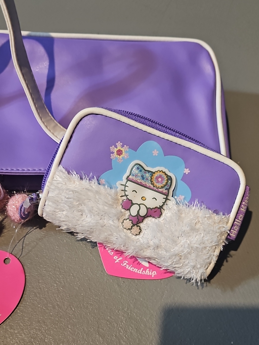 Hello Kitty 2004 Rare Shoulder Bag & Wallet "Years Of Friendship" NWT - Picture 3 of 16